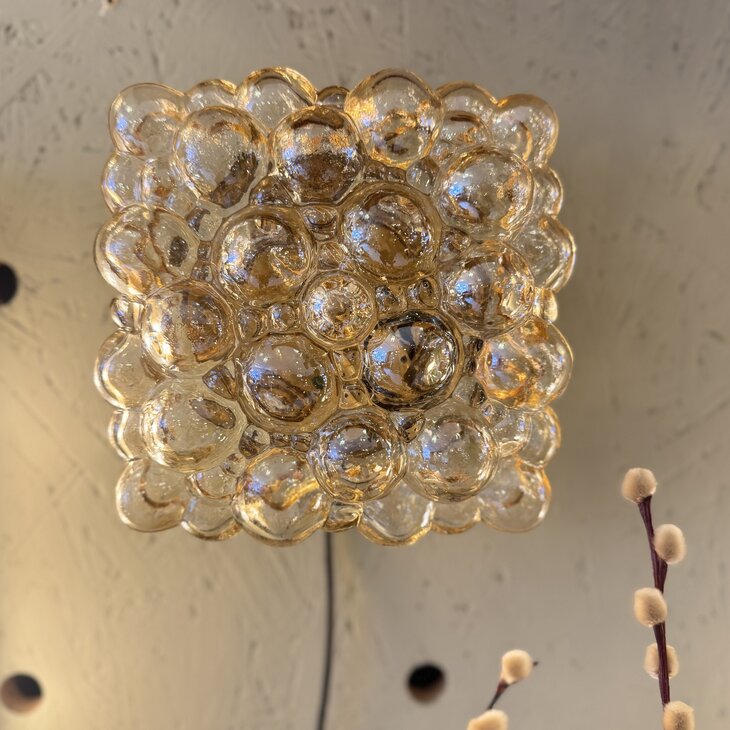 Helena Tynell vierkante amber bubble glazen plafondlamp | Sprinkelhop