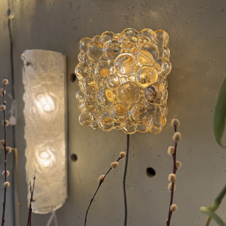 Helena Tynell vierkante amber bubble glazen plafondlamp | Sprinkelhop