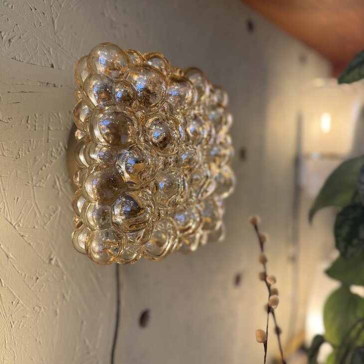 Helena Tynell vierkante amber bubble glazen plafondlamp | Sprinkelhop