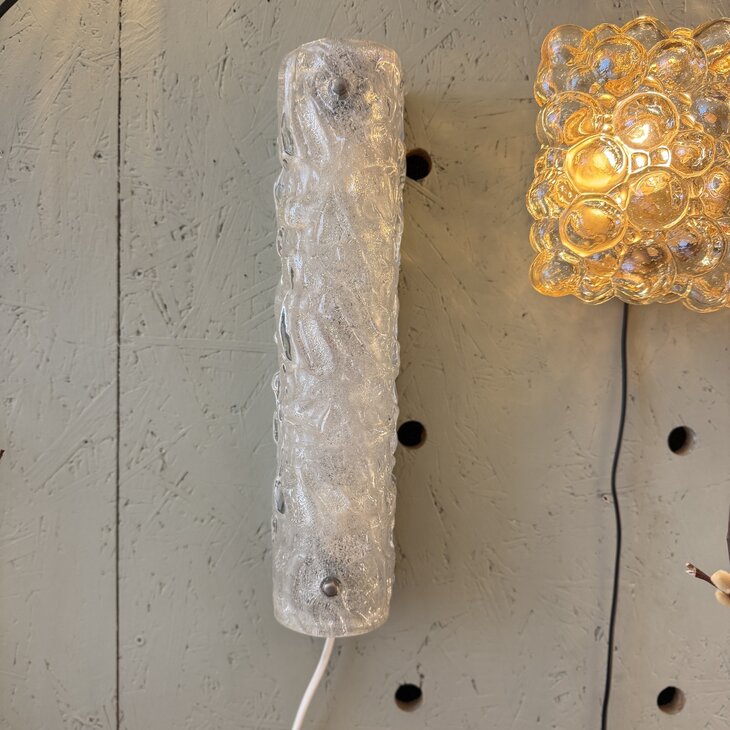 Honsel Leuchten vintage wandlamp met iced glass | Sprinkelhop