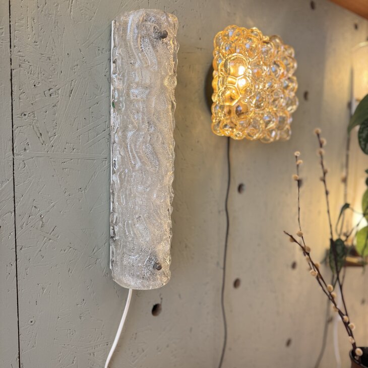 Honsel Leuchten vintage wandlamp met iced glass | Sprinkelhop