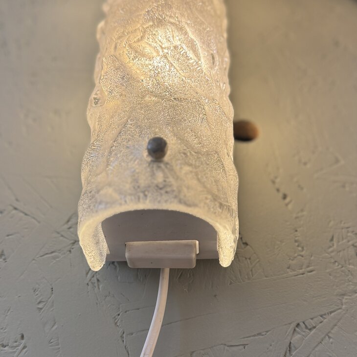 Honsel Leuchten vintage wandlamp met iced glass | Sprinkelhop