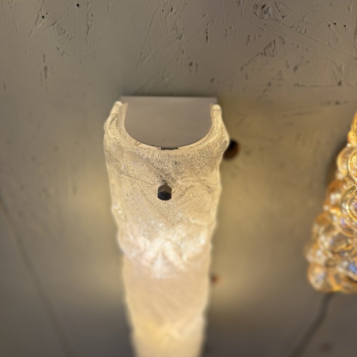 Honsel Leuchten vintage wandlamp met iced glass | Sprinkelhop