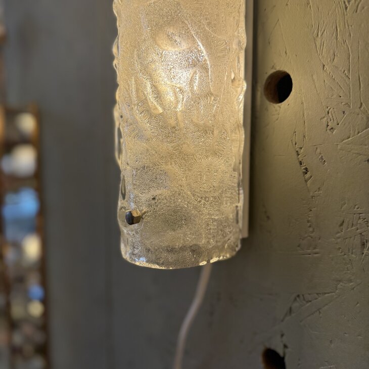 Honsel Leuchten vintage wandlamp met iced glass | Sprinkelhop