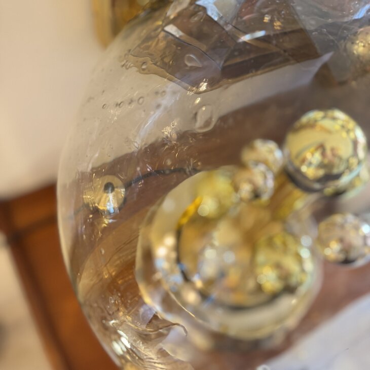 Doria Big Ball kristalglazen tafellamp messing chroom | Sprinkelhop