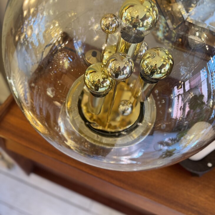 Doria Big Ball kristalglazen tafellamp messing chroom | Sprinkelhop