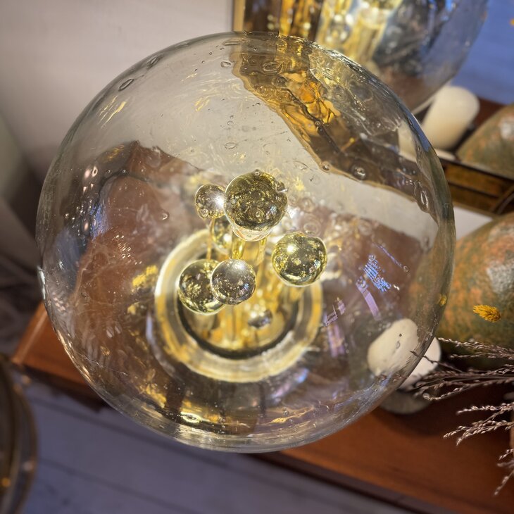 Doria Big Ball kristalglazen tafellamp messing chroom | Sprinkelhop