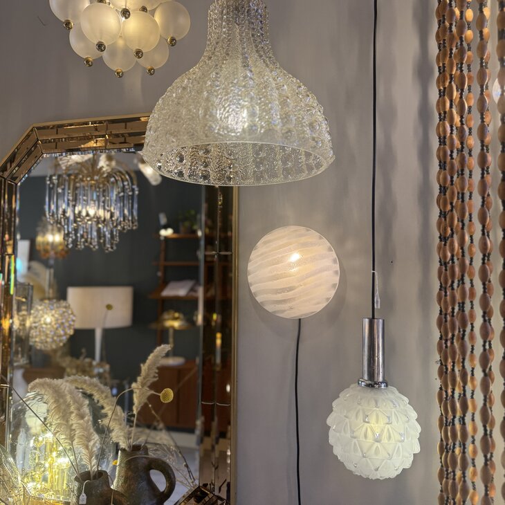 Peill &amp; Putzler zebra gestreepte ronde glazen wandlamp plafondlamp  | Sprinkelhop