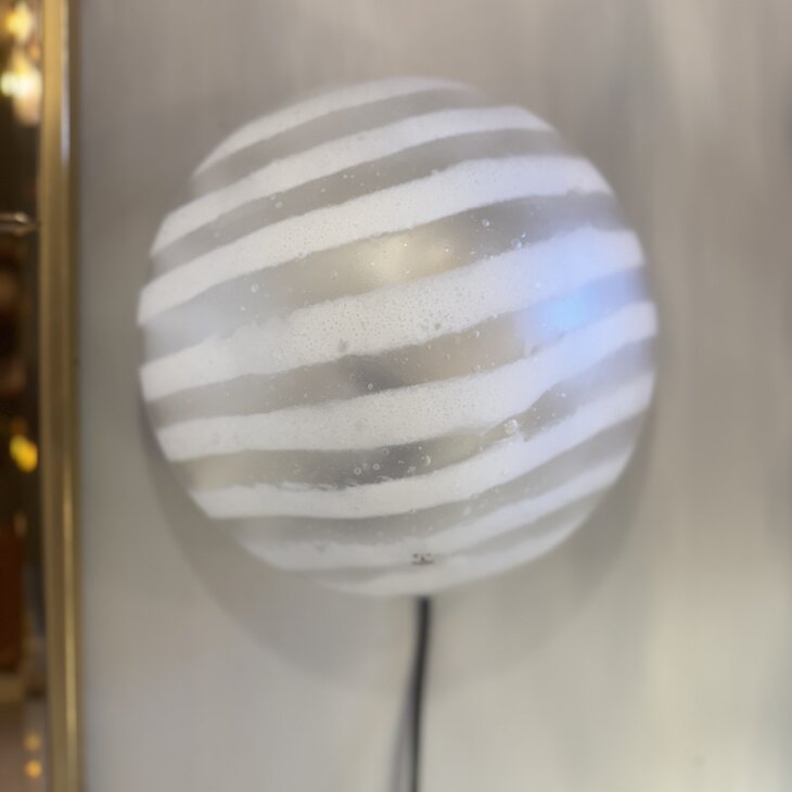 Peill &amp; Putzler zebra gestreepte ronde glazen wandlamp plafondlamp  | Sprinkelhop