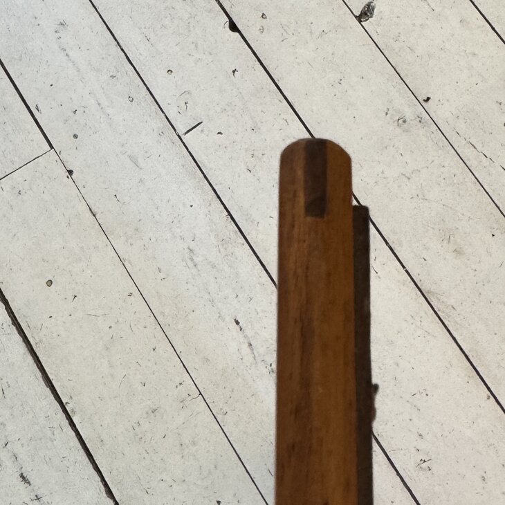 Vintage Deense teak houten langwerpige spiegel | Sprinkelhop