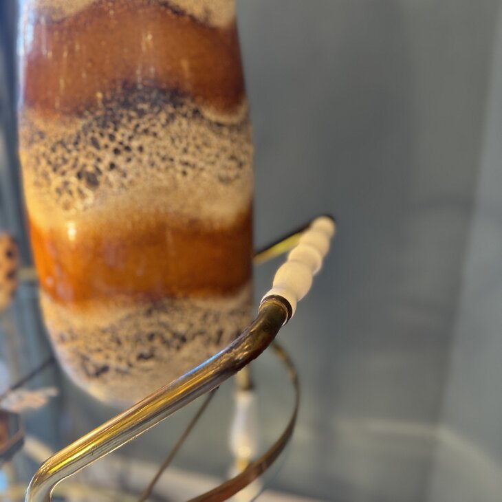 Vintage 1950s sierlijke bar cart serveerwagen messing  | Sprinkelhop