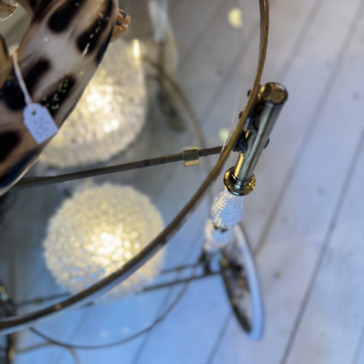 Vintage 1950s sierlijke bar cart serveerwagen messing  | Sprinkelhop