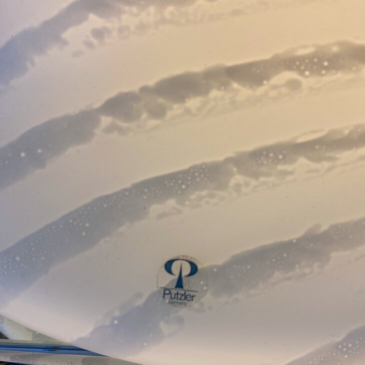 Peill &amp; Putzler zebra gestreepte ronde glazen wandlamp plafondlamp groot | Sprinkelhop