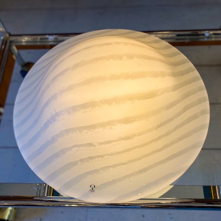 Peill &amp; Putzler zebra gestreepte ronde glazen wandlamp plafondlamp groot | Sprinkelhop