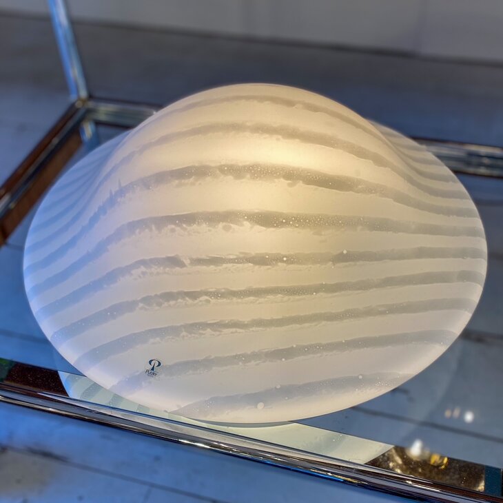 Peill &amp; Putzler zebra gestreepte ronde glazen wandlamp plafondlamp groot | Sprinkelhop