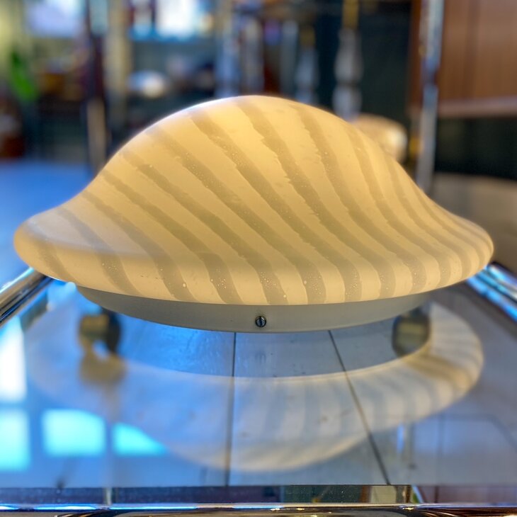 Peill &amp; Putzler zebra gestreepte ronde glazen wandlamp plafondlamp groot | Sprinkelhop