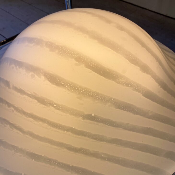 Peill &amp; Putzler zebra gestreepte ronde glazen wandlamp plafondlamp groot | Sprinkelhop