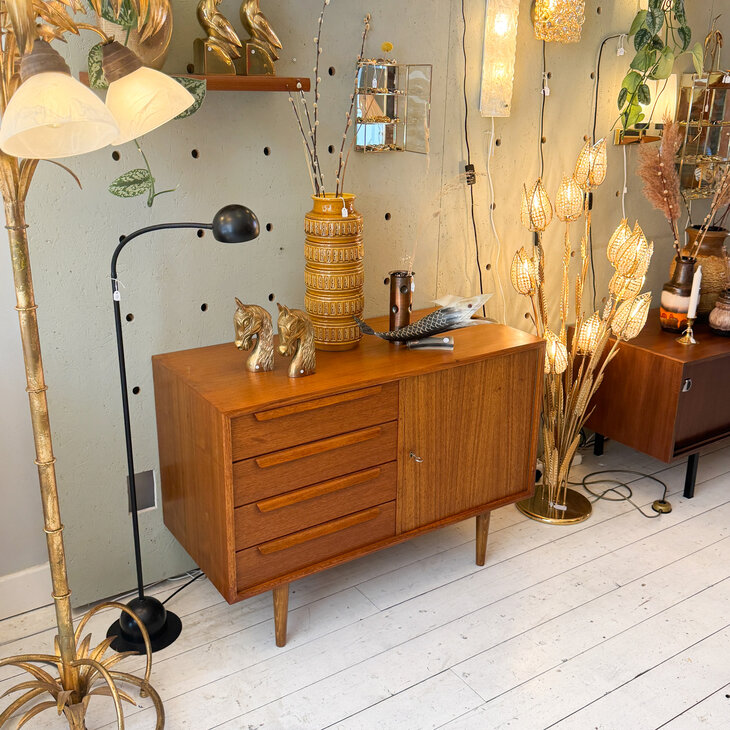 Vintage WK M&ouml;bel teak kastje met lades | Sprinkelhop