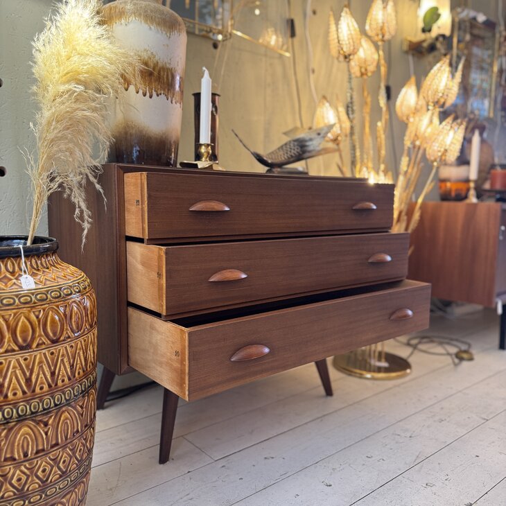 Vintage retro houten ladekastje | Sprinkelhop