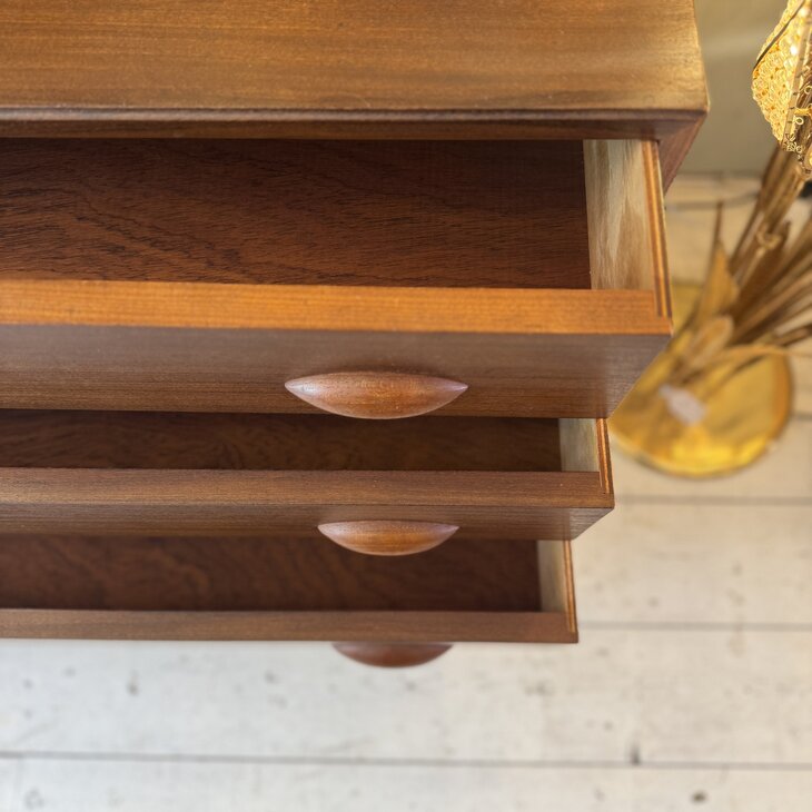 Vintage retro houten ladekastje | Sprinkelhop