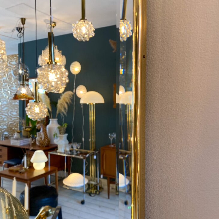 Vintage spiegel messing boogvorm | Sprinkelhop