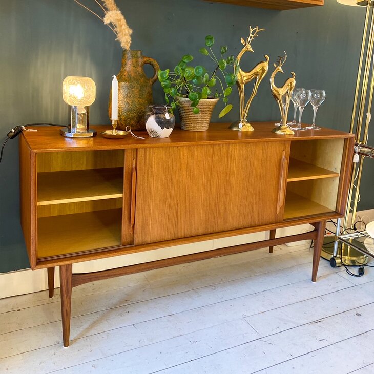 Vintage sideboard Riestenpatt 1960s teak | Sprinkelhop