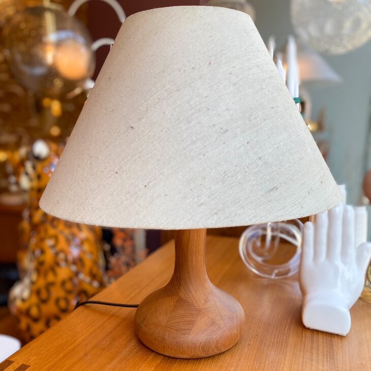 Vintage Domus tafellamp teak 1970s | Sprinkelhop