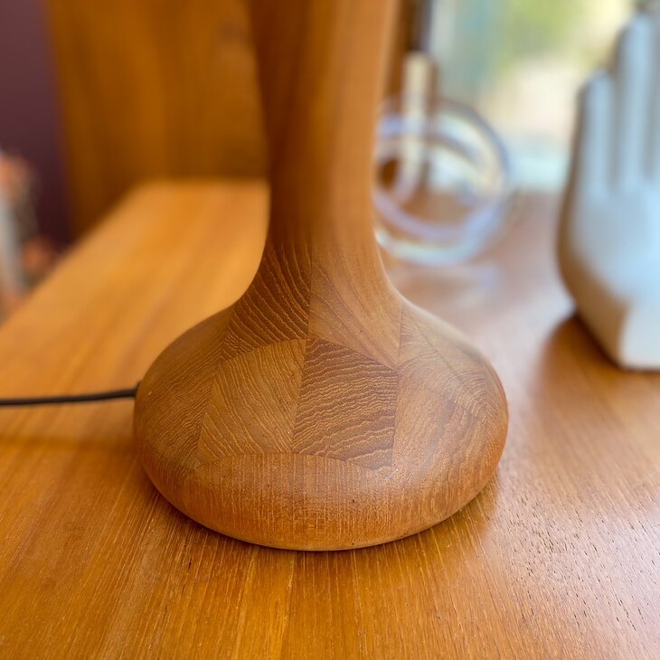 Vintage Domus tafellamp teak 1970s | Sprinkelhop