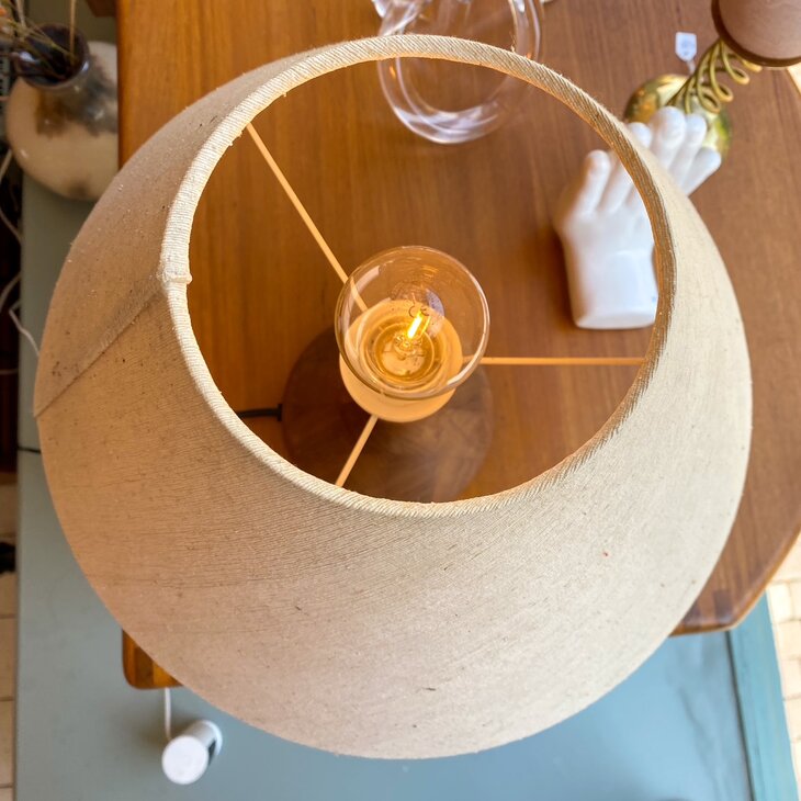 Vintage Domus tafellamp teak 1970s | Sprinkelhop