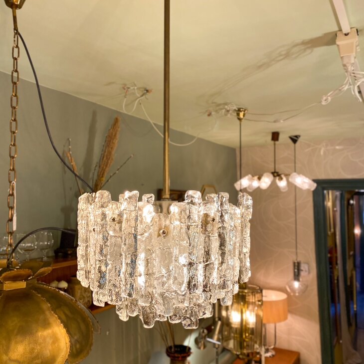 Vintage JT Kalmar glazen hanglamp 1960s | Sprinkelhop