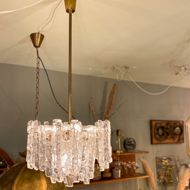 Vintage JT Kalmar glazen hanglamp 1960s | Sprinkelhop