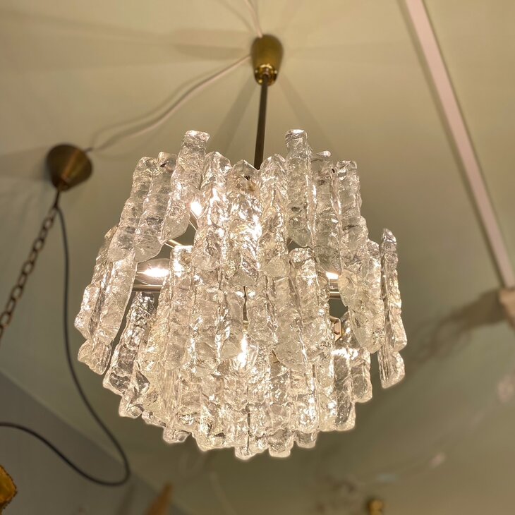 Vintage JT Kalmar glazen hanglamp 1960s | Sprinkelhop