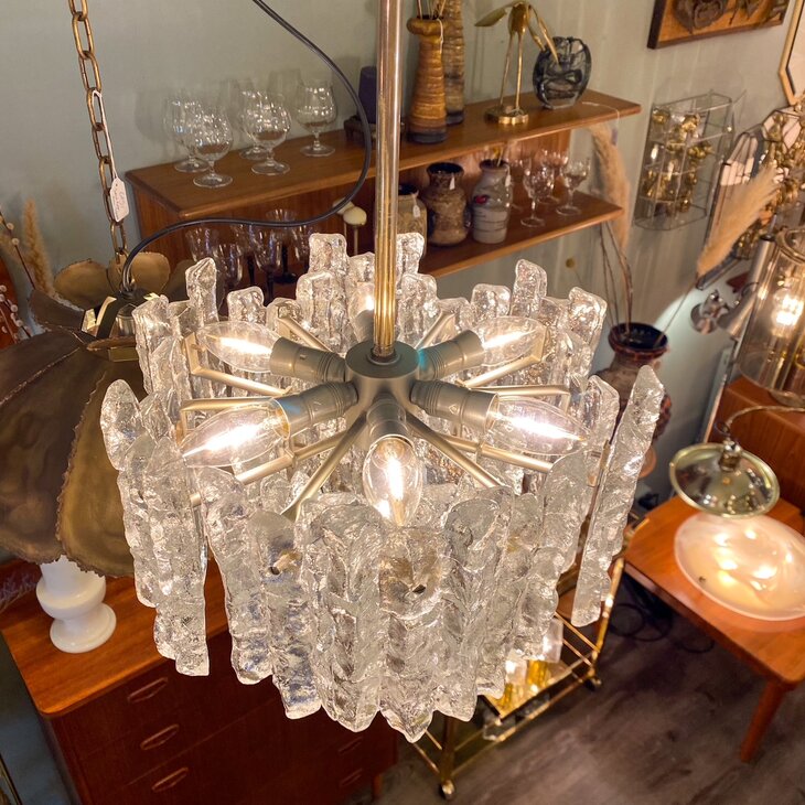 Vintage JT Kalmar glazen hanglamp 1960s | Sprinkelhop