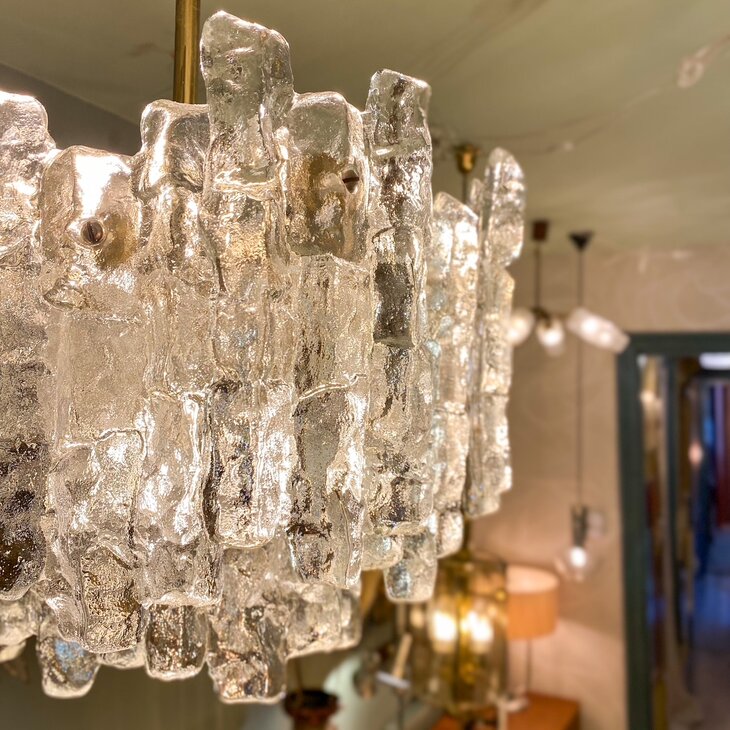 Vintage JT Kalmar glazen hanglamp 1960s | Sprinkelhop