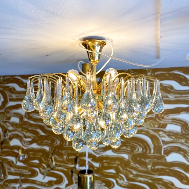 Vintage Christophe Palme teardrop plafondlamp groot | Sprinkelhop