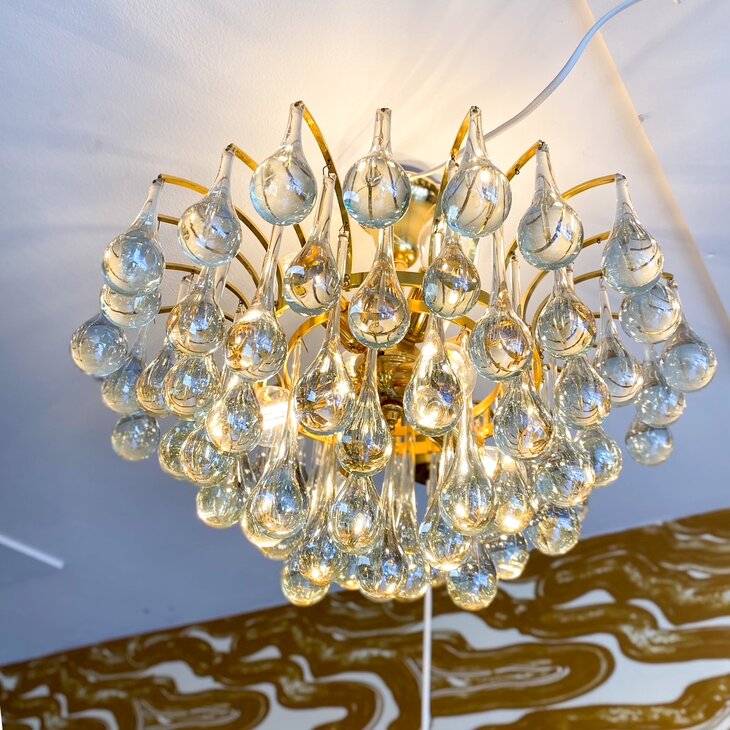 Vintage Christophe Palme teardrop plafondlamp groot | Sprinkelhop