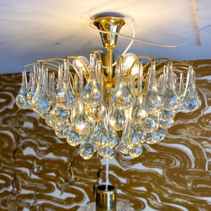 Vintage Christophe Palme teardrop plafondlamp groot | Sprinkelhop