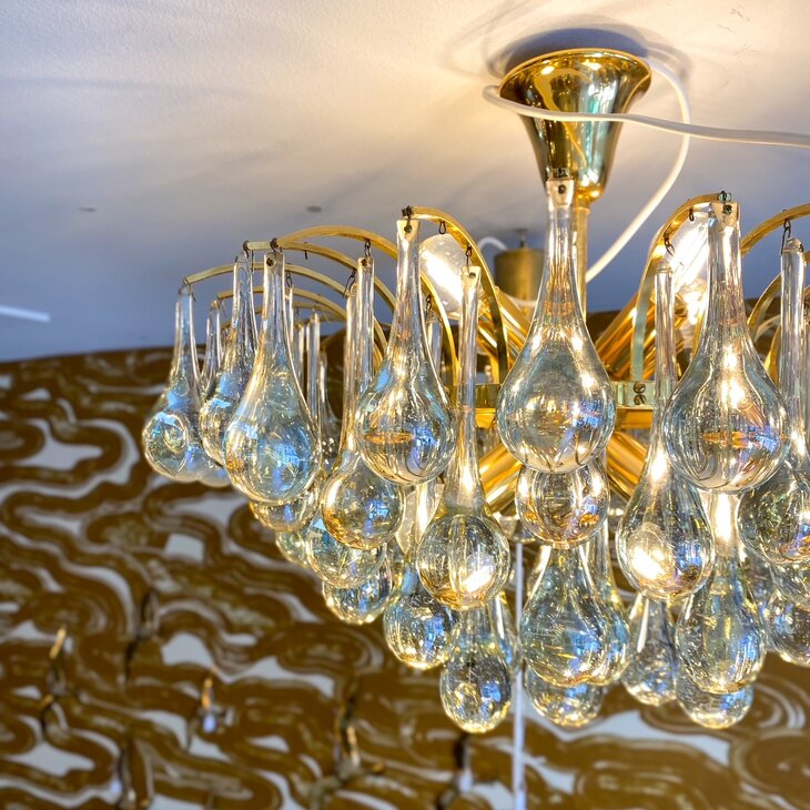 Vintage Christophe Palme teardrop plafondlamp groot | Sprinkelhop