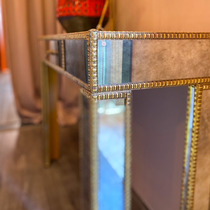 Set vintage Venetiaanse moza&iuml;ek spiegel en kaptafel | Sprinkelhop