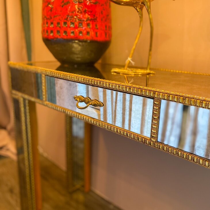 Set vintage Venetiaanse moza&iuml;ek spiegel en kaptafel | Sprinkelhop