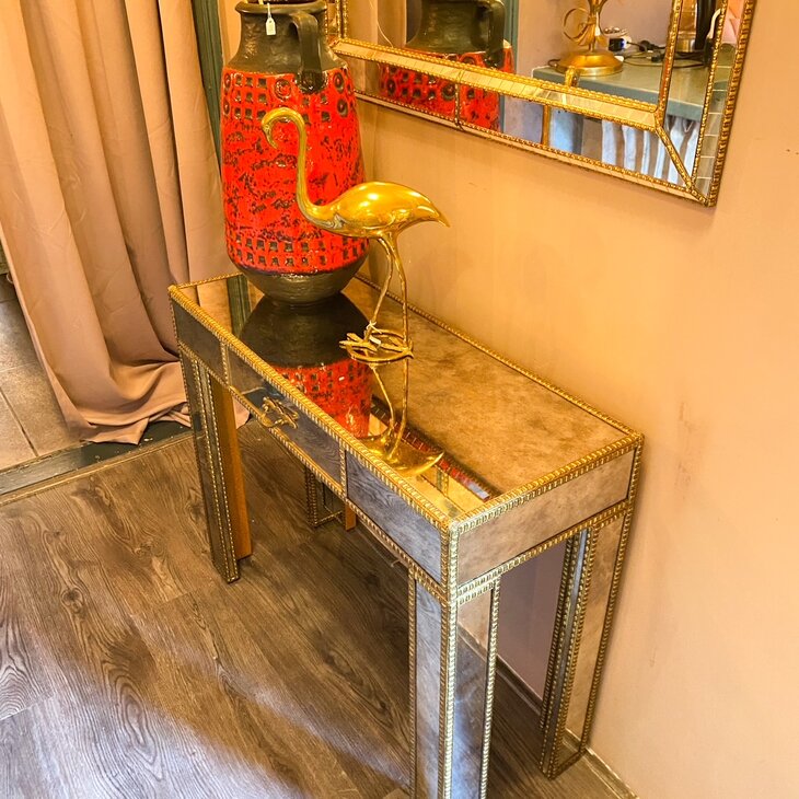 Set vintage Venetiaanse moza&iuml;ek spiegel en kaptafel | Sprinkelhop