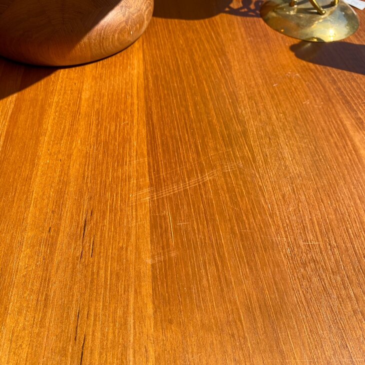 Deense vintage bijzettafel met lade teak | Sprinkelhop