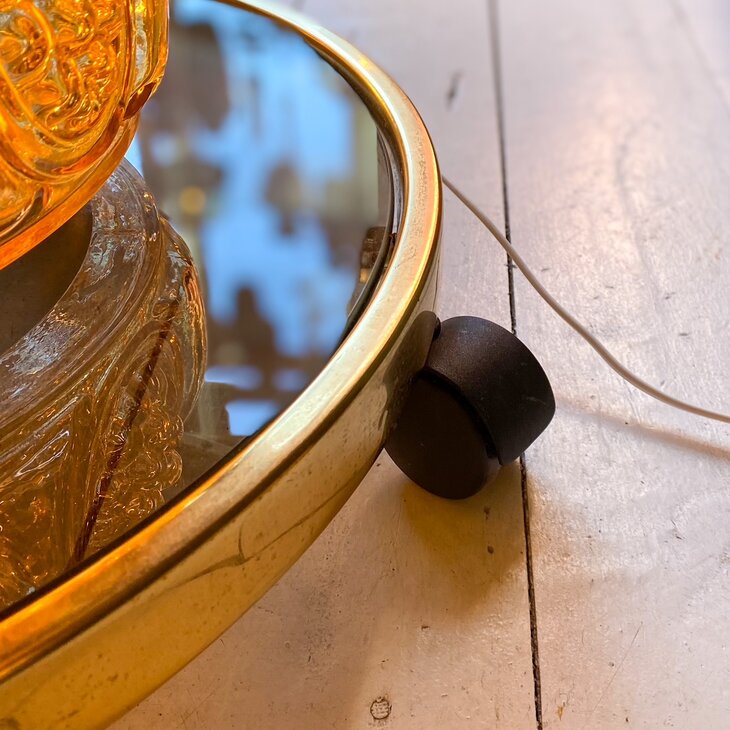 Vintage messing barcart op wieltjes | Sprinkelhop