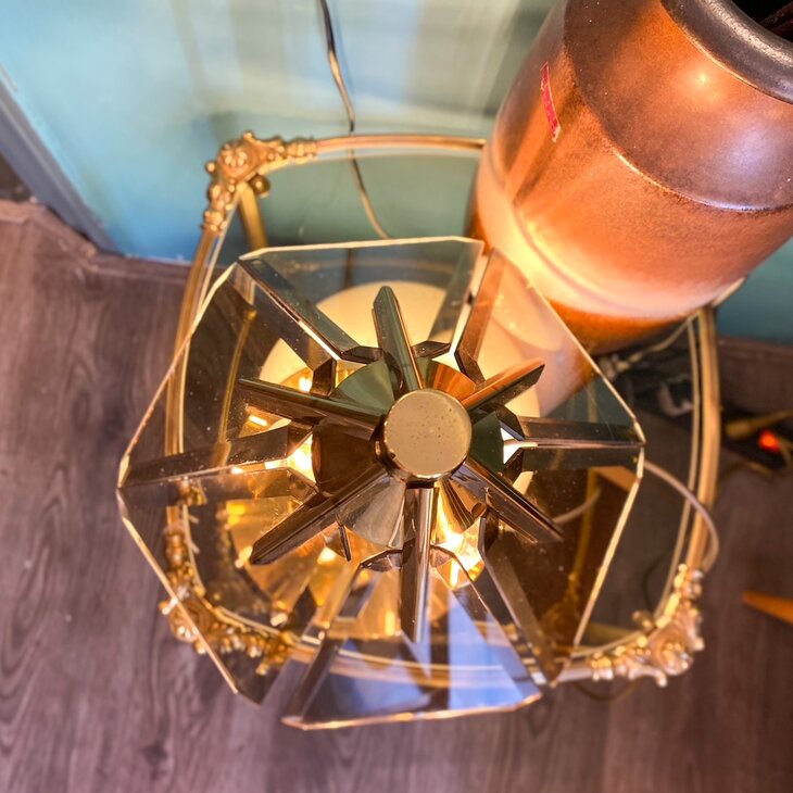 Vintage messing tafellamp Sische Leuchten | Sprinkelhop