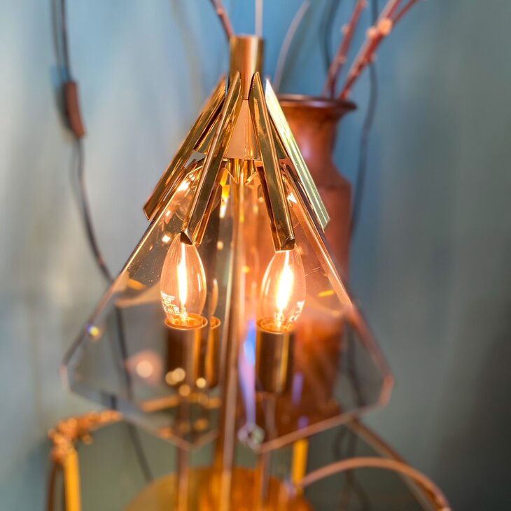 Vintage messing tafellamp Sische Leuchten | Sprinkelhop