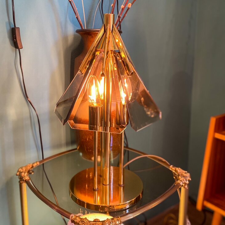 Vintage messing tafellamp Sische Leuchten | Sprinkelhop