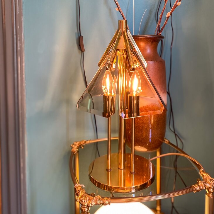 Vintage messing tafellamp Sische Leuchten | Sprinkelhop