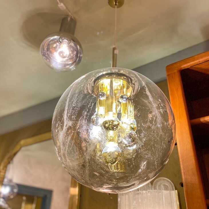 Doria Big Ball kristalglazen hanglamp messing | Sprinkelhop