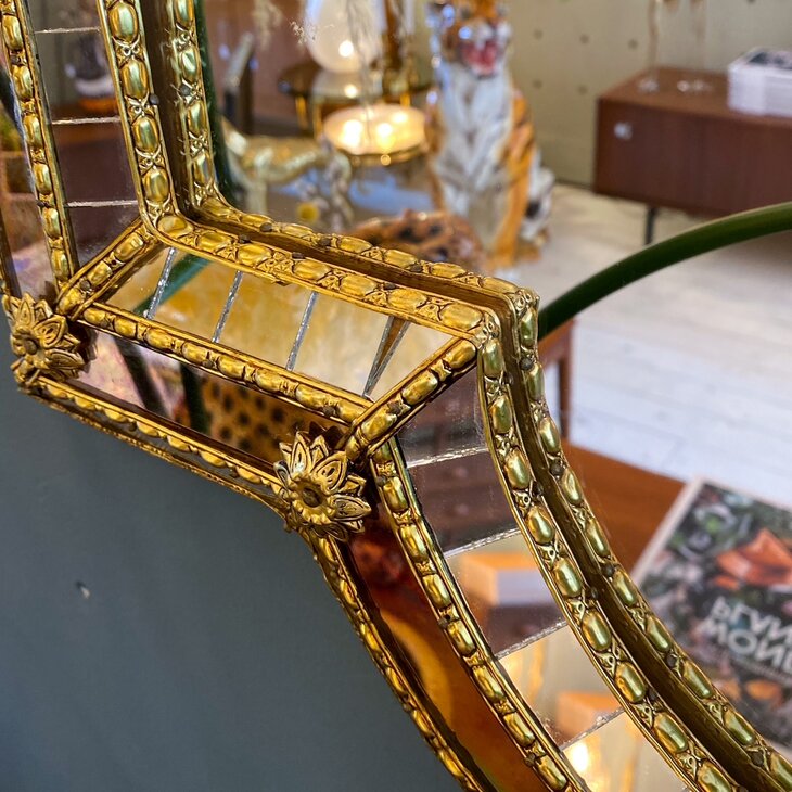 Vintage Venetiaanse moza&iuml;ekspiegel vierkant met rondingen | Sprinkelhop