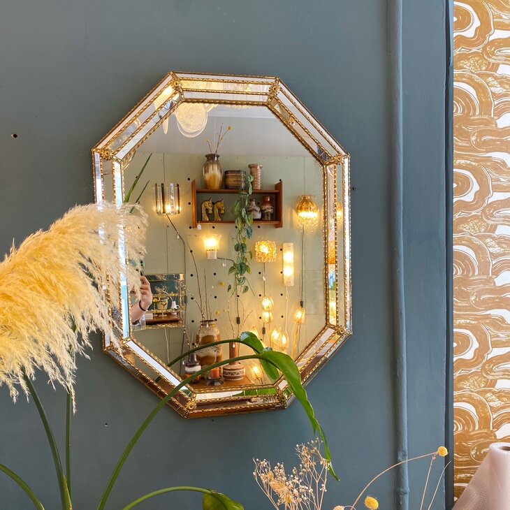 Vintage Venetiaanse moza&iuml;ekspiegel achthoekig | Sprinkelhop